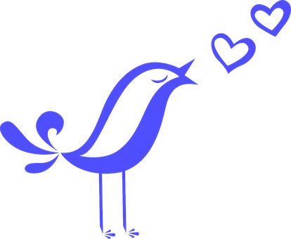 Animal Bird Chirp Cool Remeras Hearts Love - Love Song Clip Art (414x340)