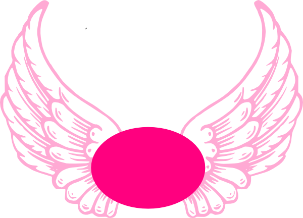 Light Hot Pink Guardian Angel Wings Clip Art At Clker - Light Hot Pink Guardian Angel Wings Clip Art At Clker (600x432)