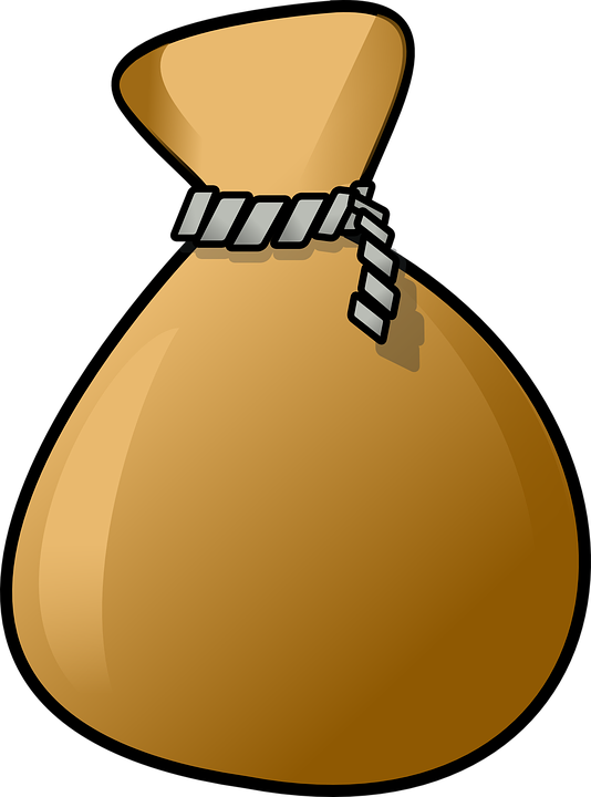 Brown Rope Sack Clip Art - Sack Clipart (534x720)