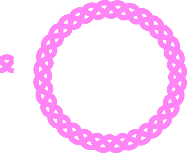 Pink Rope Border Clipart - Gold Borders Png Round (600x493)