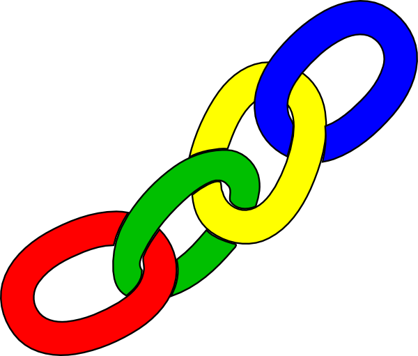 Color Chain Links Clip Art - Chain Links Clip Art (600x511)