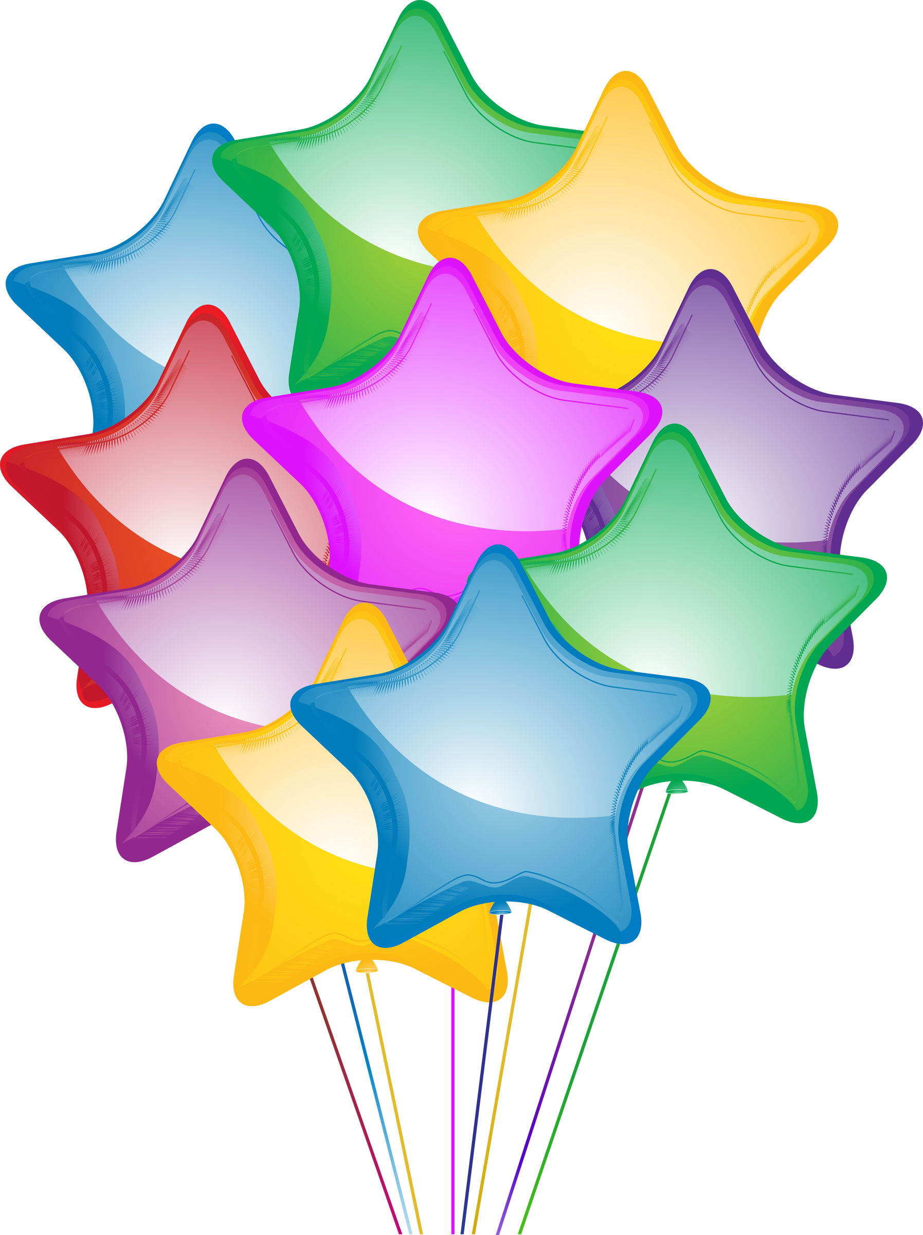 Birthday Clipart Star - Happy Birthday Stars Png (1795x2400)