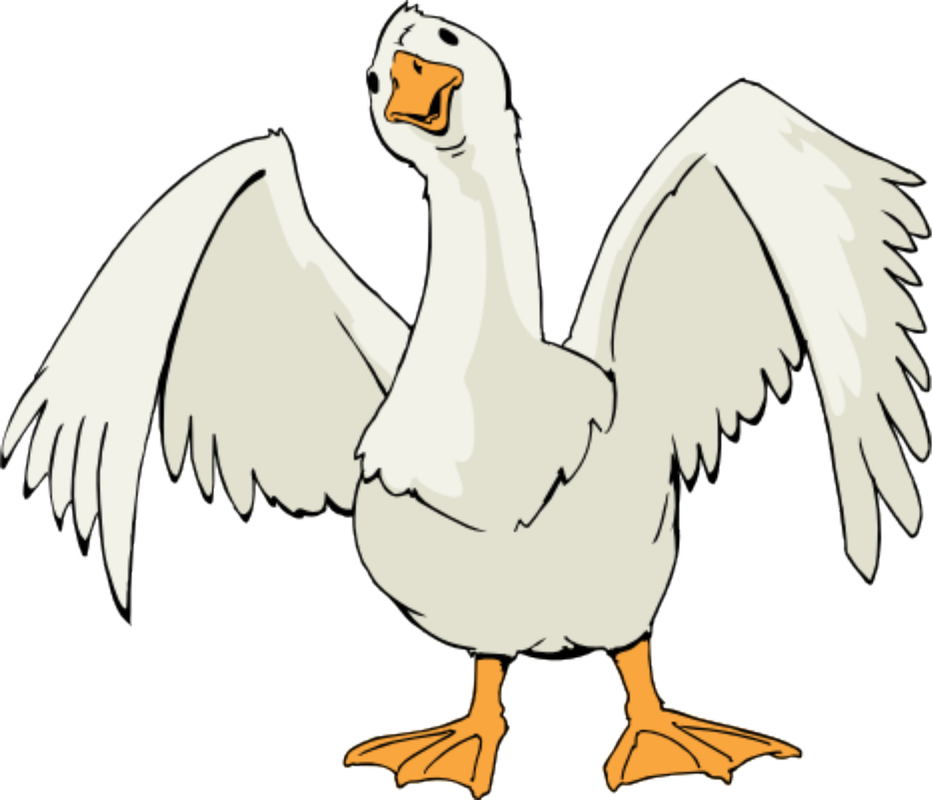 Goose Animal Clip Art Public Domain Free Image Cc Png - Public Domain Bird Art (932x800)