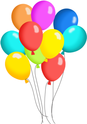Birthday - Balloons - And - Cake - Clip - Art - Birthday Balloons (295x413)