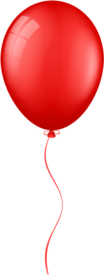 Balloon Clipart Dark Red - Clip Art Of Balloons Red (345x916)