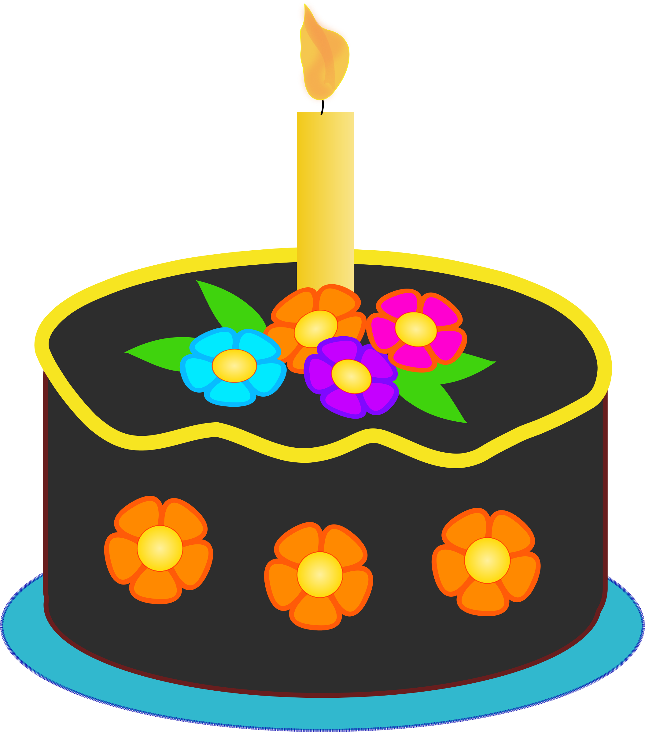 Clipart - Birthday Cake Clipart Free (2110x2392)