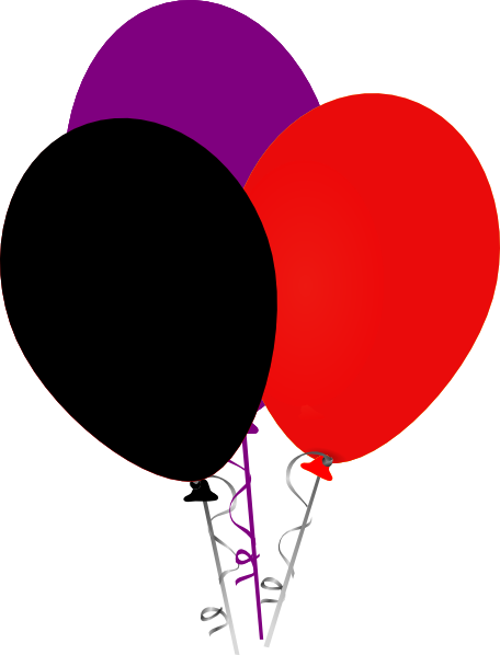 Red And Black Balloons Png (456x598)