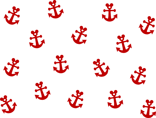 Red Navy Anchor Clip Art (600x454)