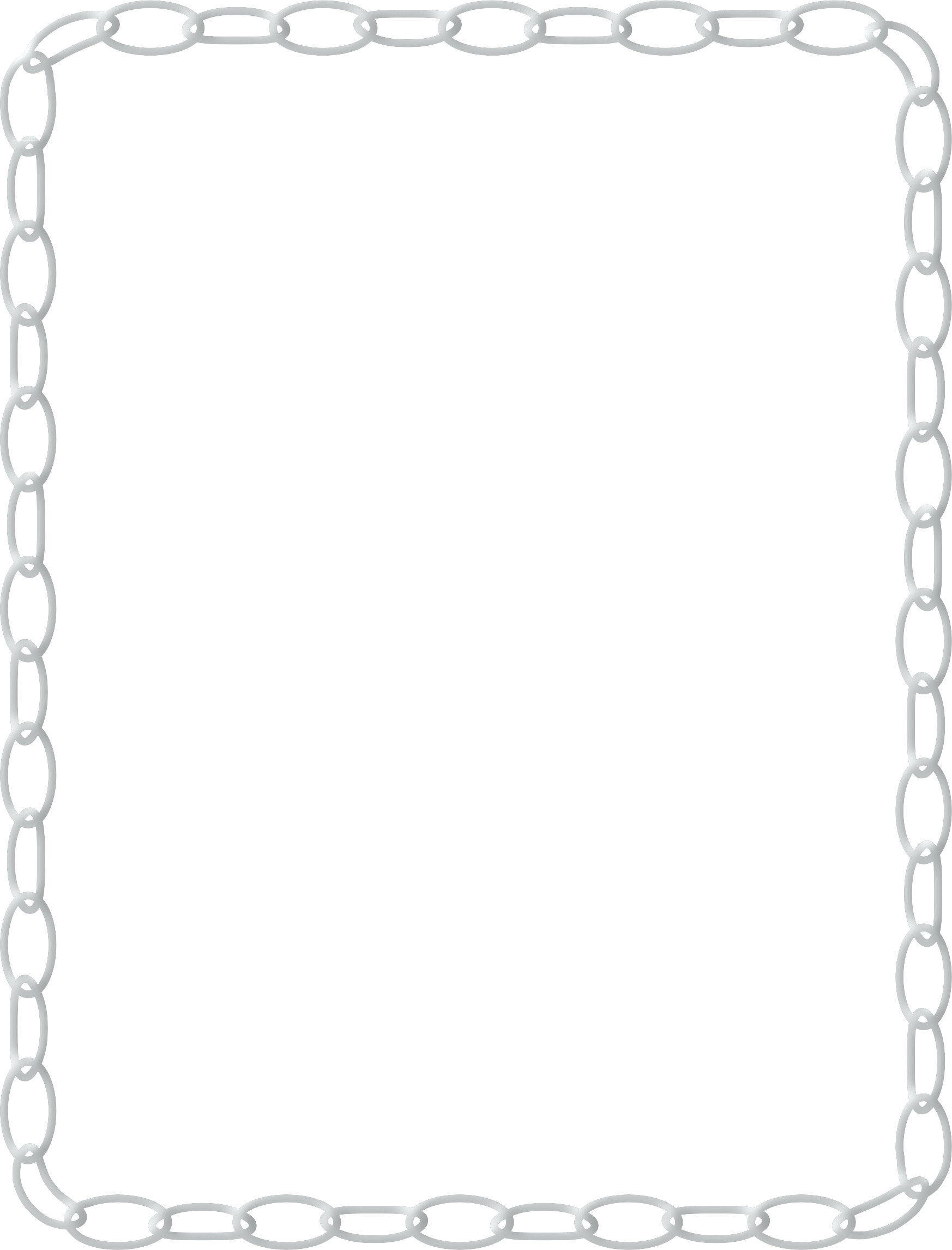 Chain Border Clipart - Chain Border (1746x2292)