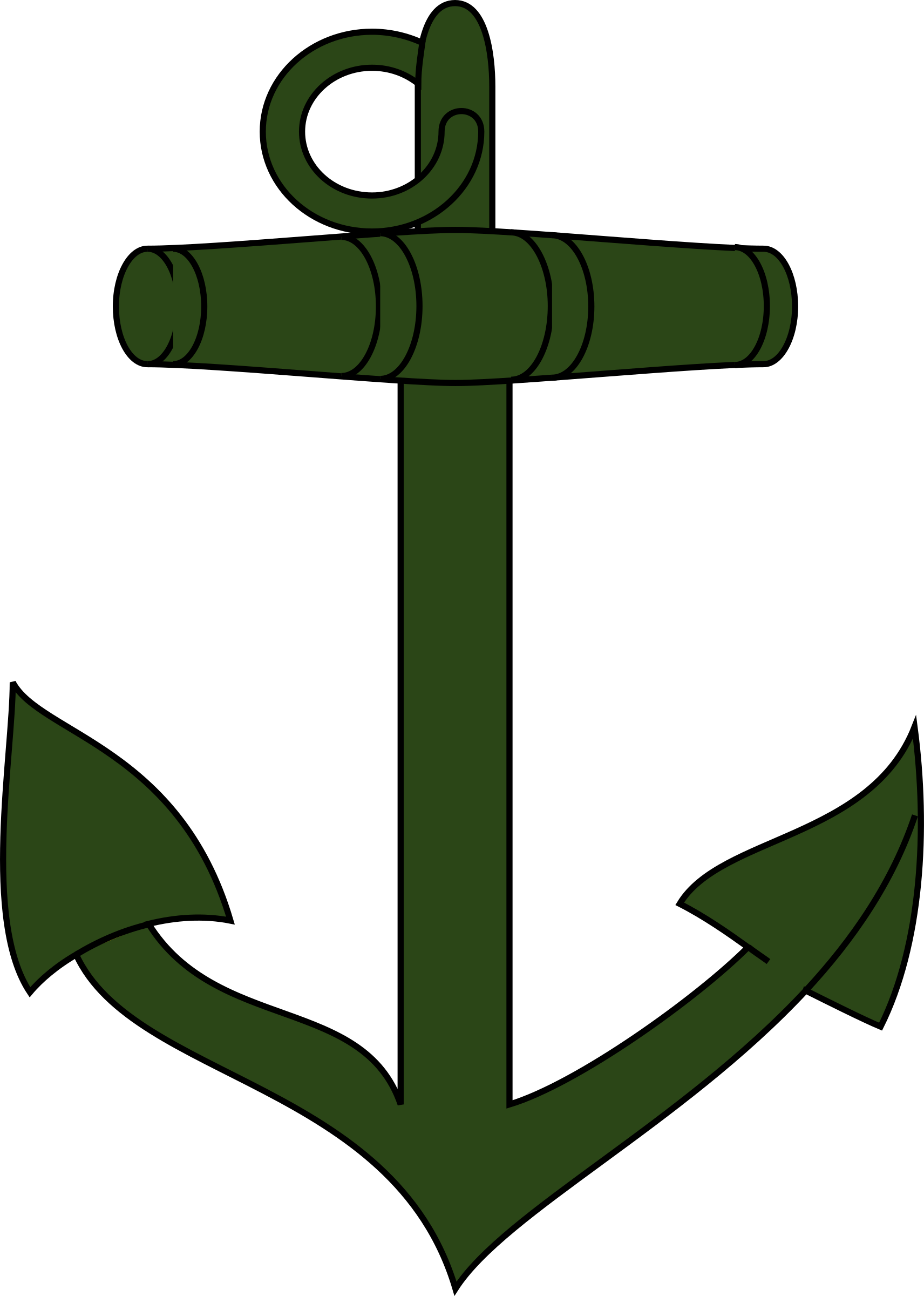 Free Of Green Anchor Vector Clipart - Vector Clipart Anchor Png Abstract (1712x2400)