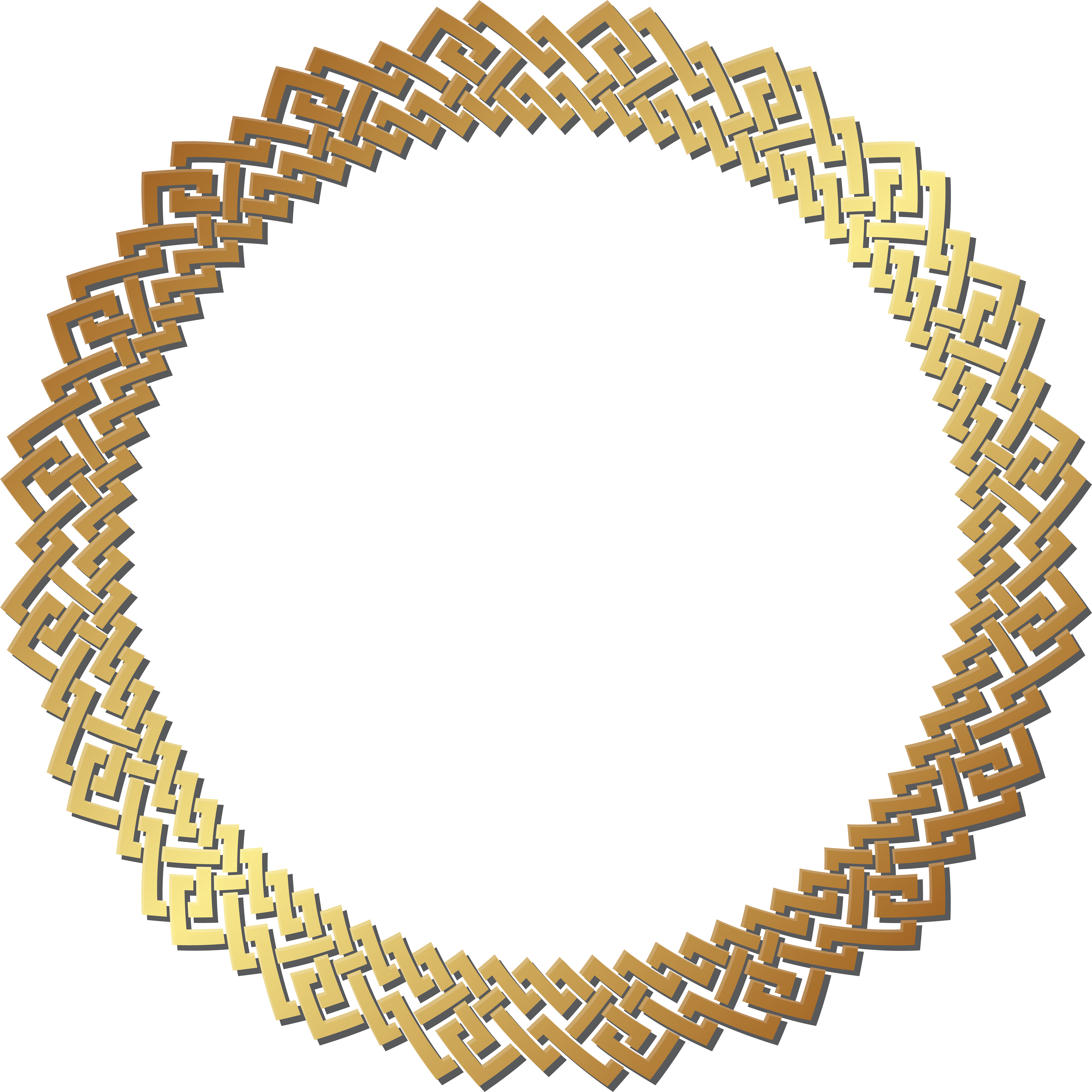 Round Golden Border Frame Transparent Png Clip Artu200b - Round Golden Border Frame Transparent Png Clip Artu200b (7979x8000)