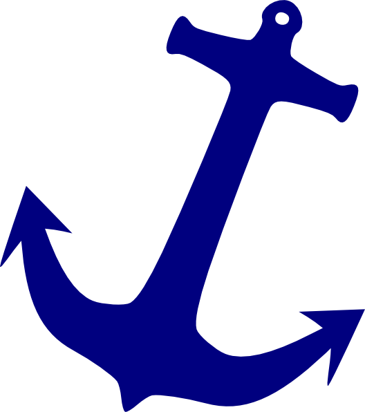 Anchor Blue Clip Art (528x596)