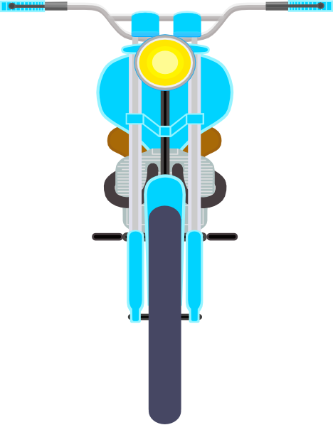 Motorcycle Front Cliparts Motorcycle Front Cliparts - Motorcycle Drawing Facing Front (468x598)