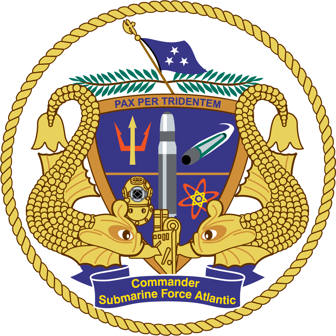 Comsublant Atlantic Crest - Combined Task Force 151 Crest (1129x1130)