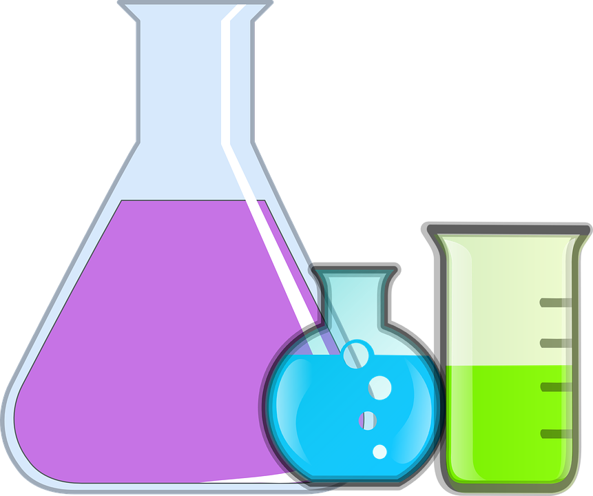 Laboratory Clipart Mixture - Cosas Que Se Utilizan En Quimica (861x720)