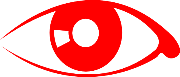Clip Art Red Eye (600x257)