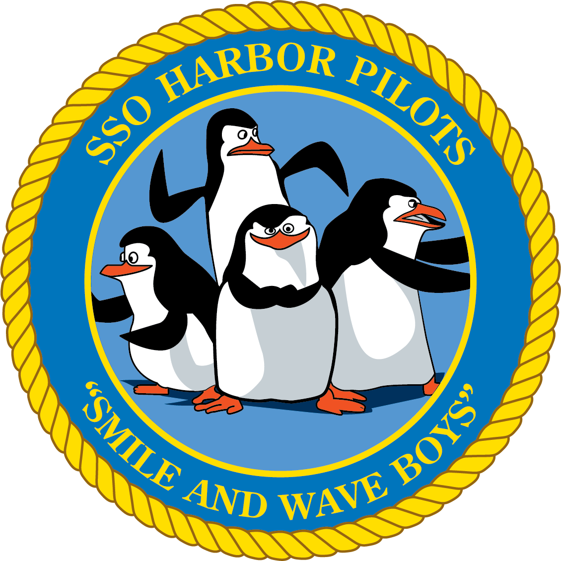 Sso Harbor Pilots Patch - Madagascar Penguins In A Christmas Caper 2005 (1130x1130)