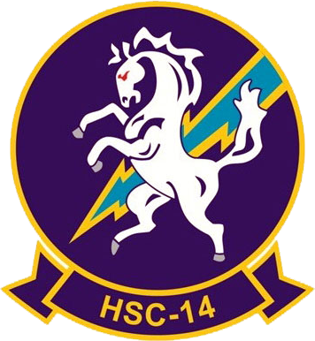 Hsc-14 Insignia - Helicopter Sea Combat Squadron Fourteen (356x386)