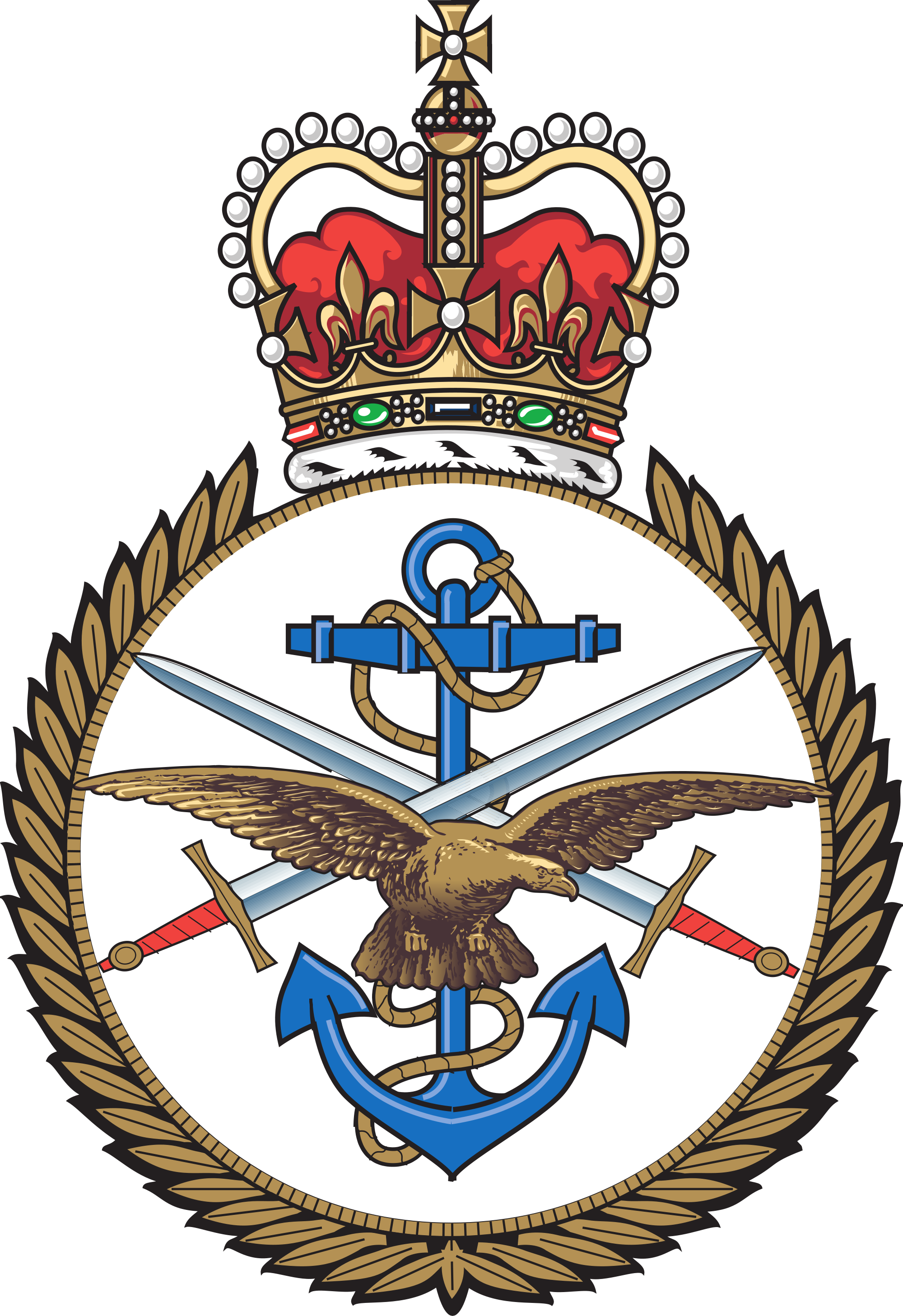 The Tri-service Badge Of The British Armed Forces - Uk Armed Forces Logo (2000x2915)