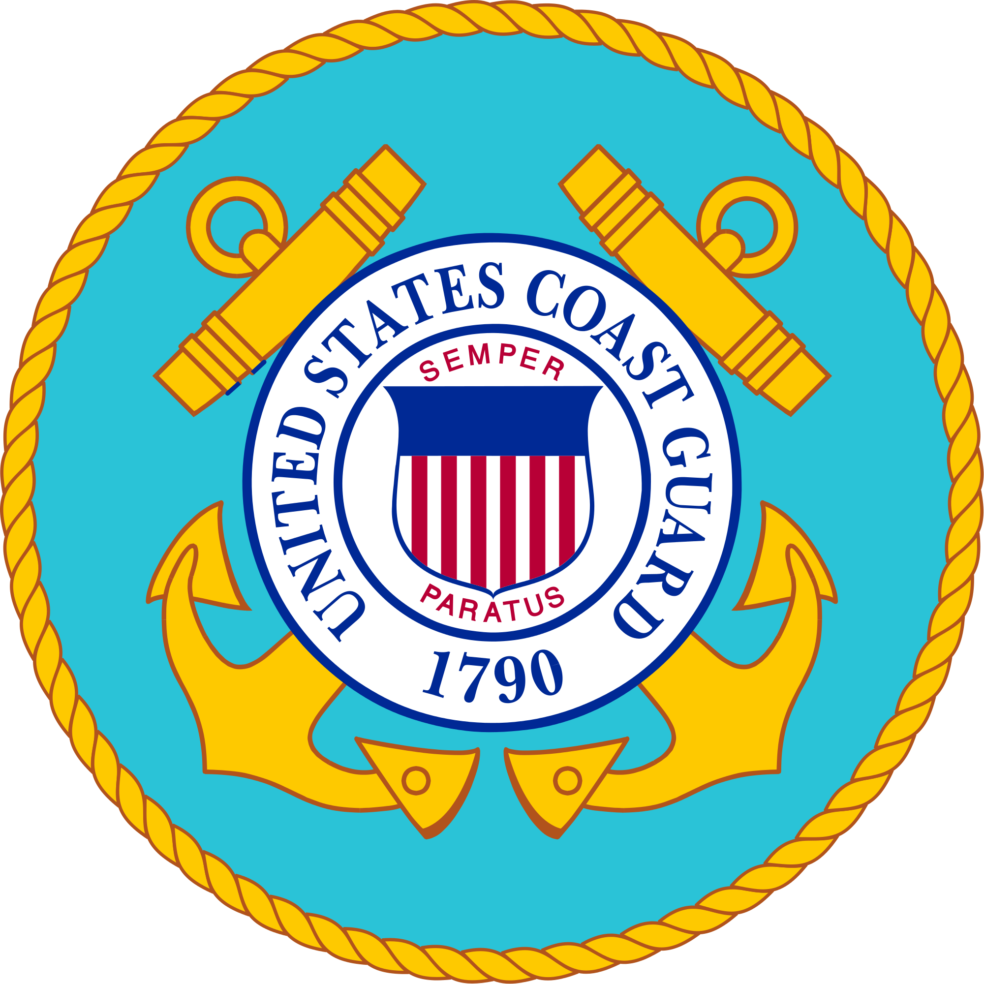 United States Coast Guard Logo Clipart - Seal Of The Coast Guard (2000x2000)