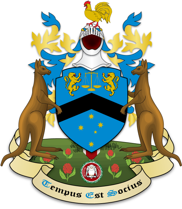 Azure, A Chevron Sable Between Justice Scales Or Between - Curzon Ashton F.c. (612x792)