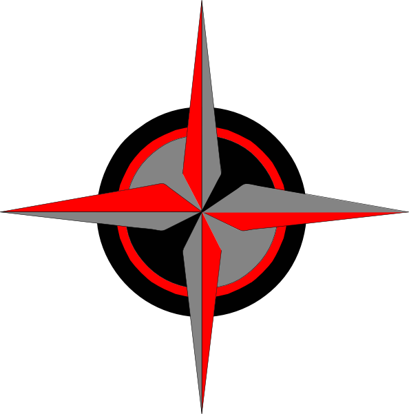 Compass Clipart Red - Red Compass Clipart (594x601)