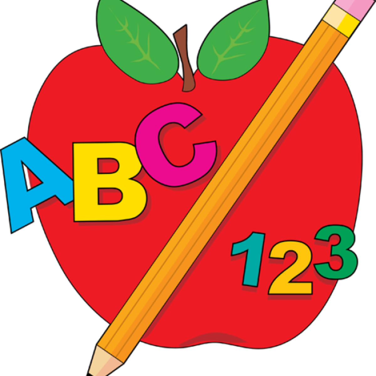 Back To School Images Clip Art School Clipart Free - Abc Clip Art (1200x1200)