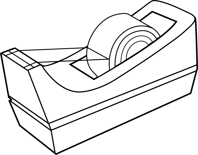 Image Of School Supplies Clipart Black And White - School Supplies Black And White (800x625)