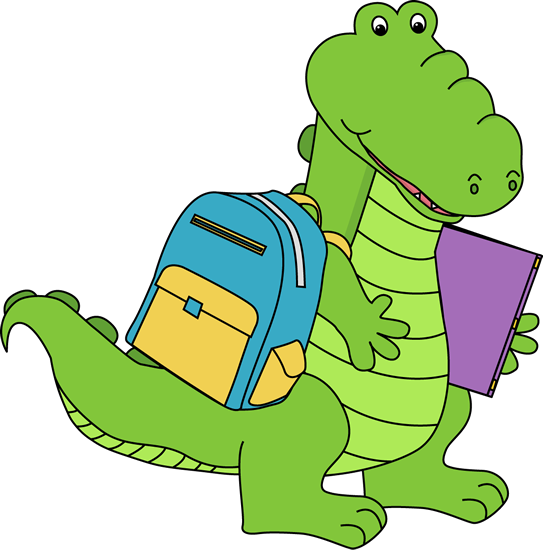Alligator Going To School - Alligator Going To School (543x550)
