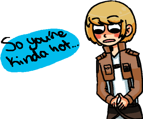 Armin Thinks You're Hot By Nautical-anchors - Fan Art (486x394)