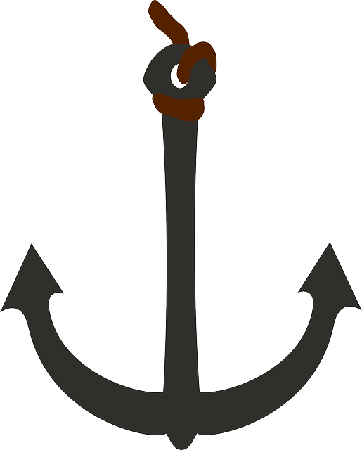 Black Anchor, Silhouette, Marine, Boat, Ship, Fix, - Anchor Silhouette Transparent (515x640)