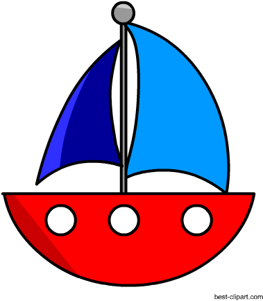 Cute Free Red And Blue Sail Boat Clip Art - Limpieza Del Monitor Del Pc (450x450)