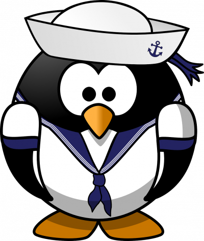 Please Feel Free To Drop In For A Cup Of Tea And Some - Penguin Sailor (400x473)