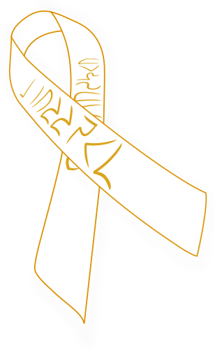 White Ribbon - Ovarian Cancer Ribbon With Black Background (308x500)
