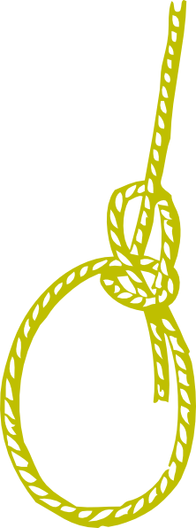 Rope Knot End Clip Art At Clker - Yellow Rope Transparent (222x596)