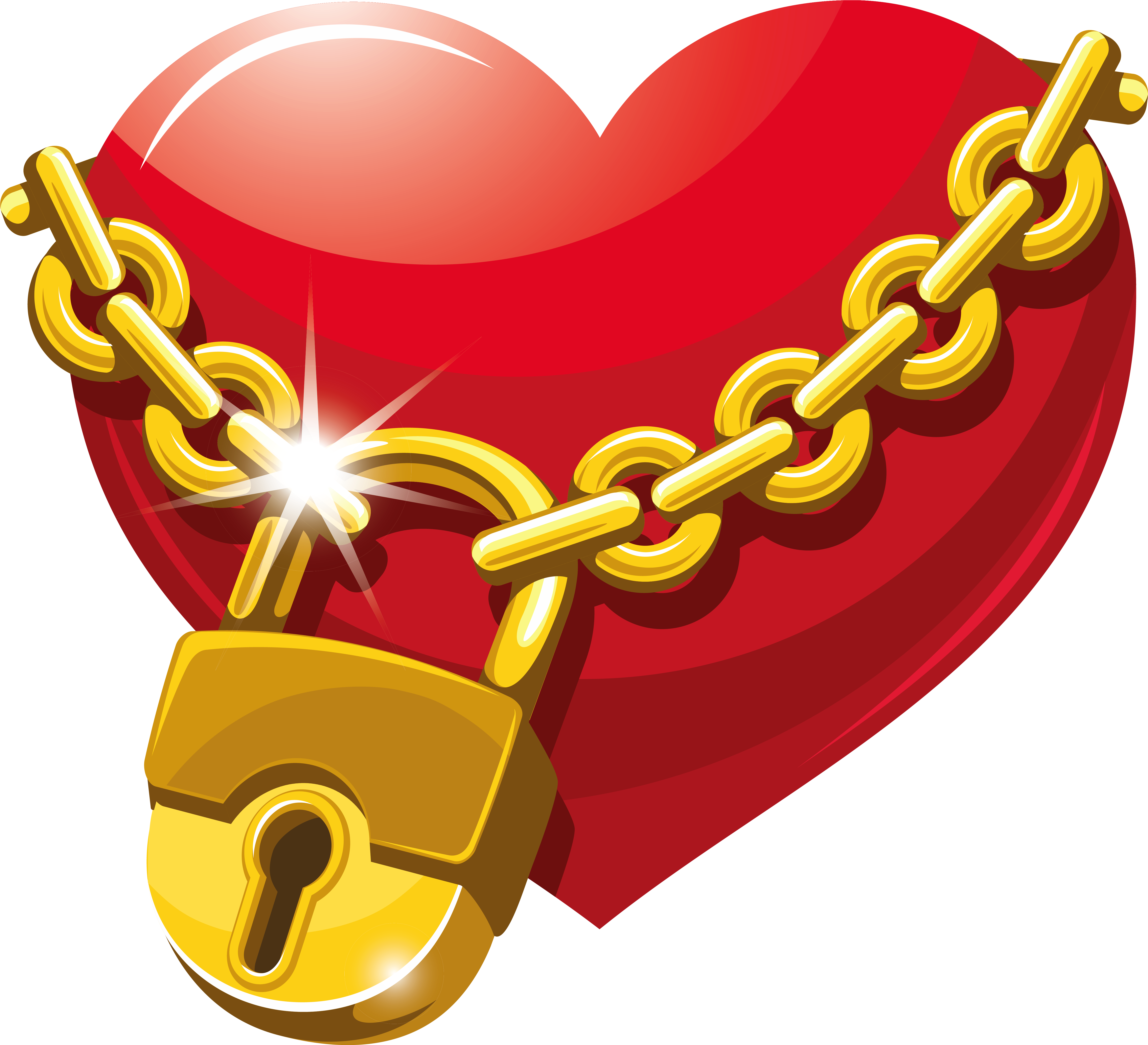 Locked Heart Png Clipart Ñâÿòîãî Âàëåíòèíà Clip Art - Heart With A Lock (5897x5372)
