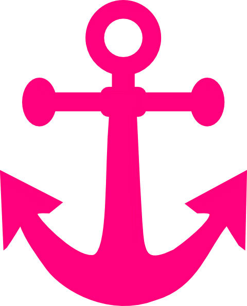 Hot Pink Anchor Clip Art At Clker - Pink Anchor Clip Art (480x595)