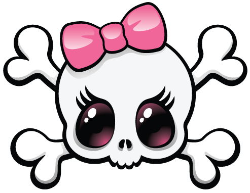 Girly Clip Art - Girly Skull And Crossbones (512x512)