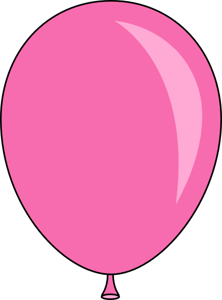 Light Pink Balloon Clip Art At Clker - Clip Art Pink Balloon (438x592)