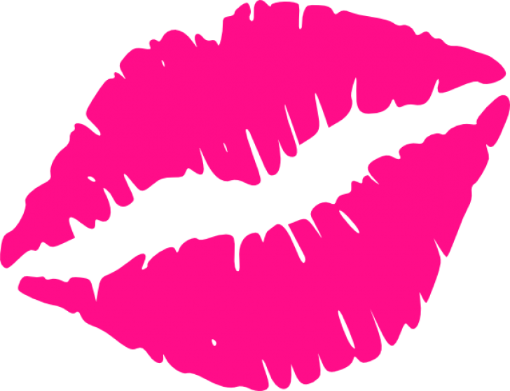 Hot Pink Anchor Clip Art - Pink Lips Clip Art (728x558)