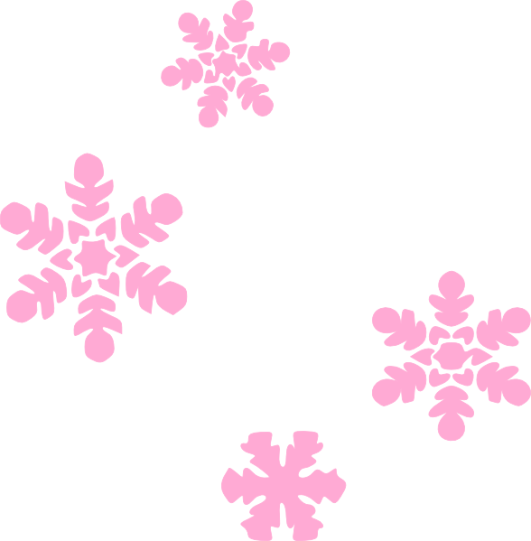 Small Clipart Light Pink - Snowflake Clipart (588x599)
