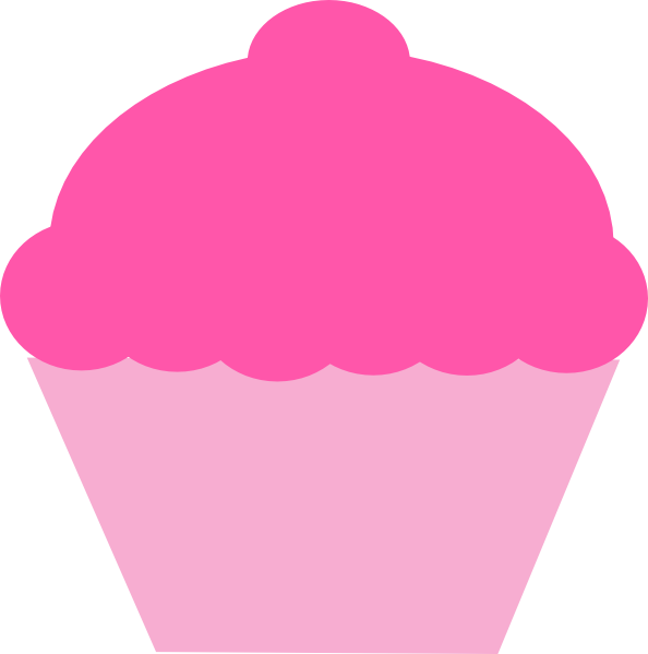 Small Clipart Light Pink - Light Pink Cupcake Clipart (594x599)