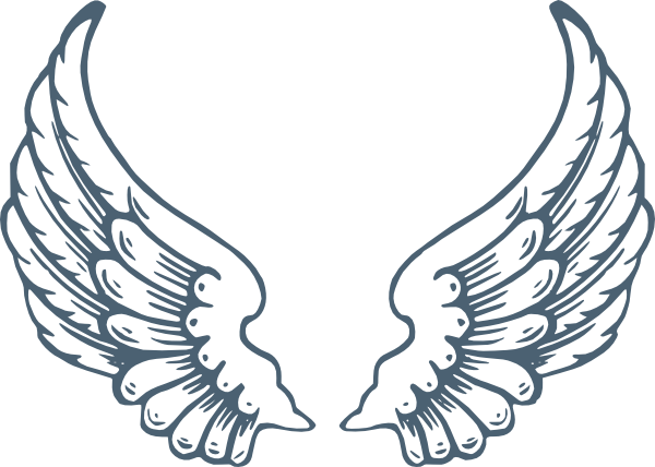 Wings Clipart Black And White (600x428)