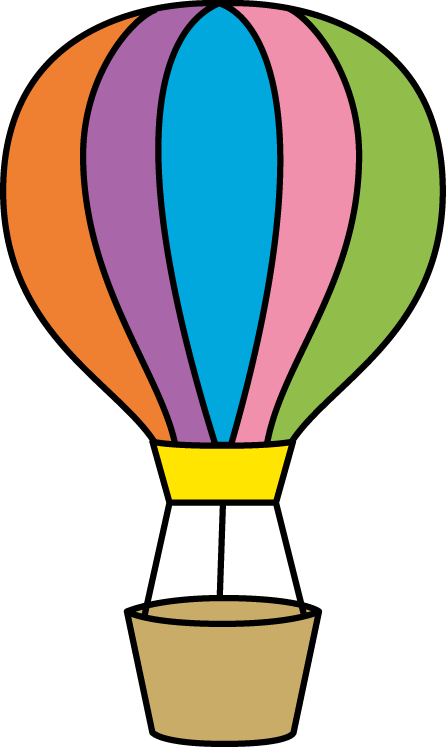 Colorful Hot Air Balloon - Clip Art Hot Air Balloon (728x1219)