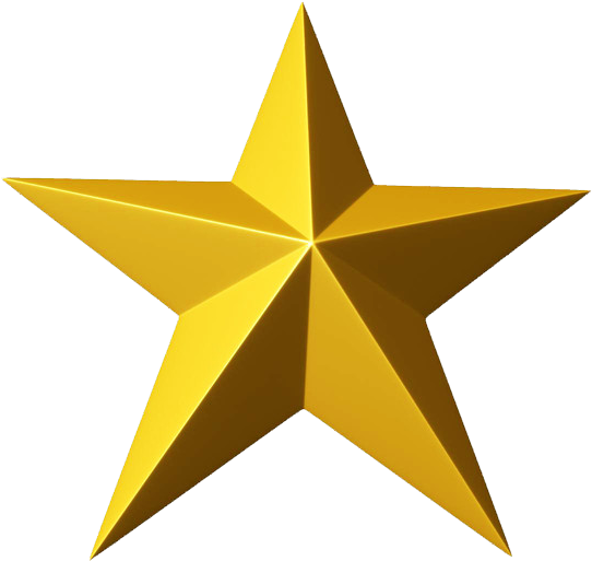 3d Gold Star Clipart Png Image - 3d Gold Star Clipart Png Image (600x600)