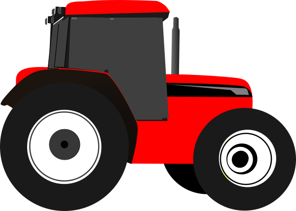 Red Tractor Clip Art (600x428)
