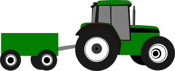 Free Tractor Clipart Green Tractor Clip Art John Deere - Kids John Deere Tractor Clip Art (600x243)