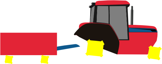 Tractor Trailer Red Clip Art At Clker - Clip Art (600x223)