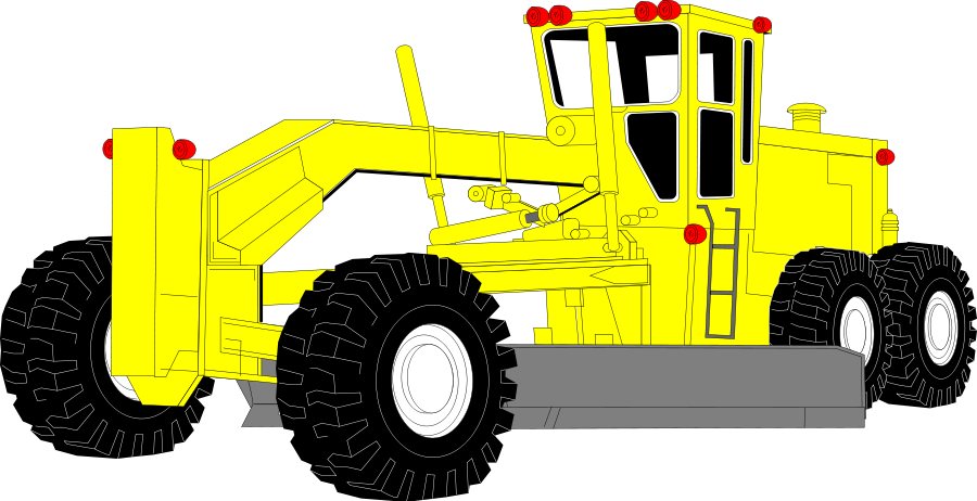 Heavy Equipment 02 Clipart, Vector Clip Art Online, - Construction Equipment Clipart Png (900x462)