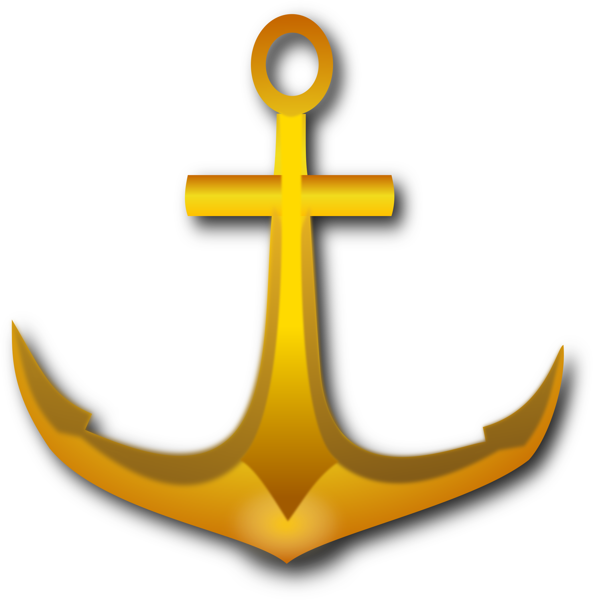 Big Image - Golden Anchor Png (2400x2430)